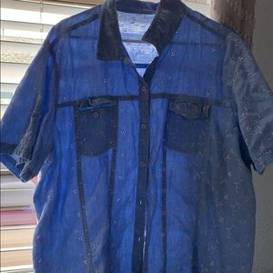 Blue Button up